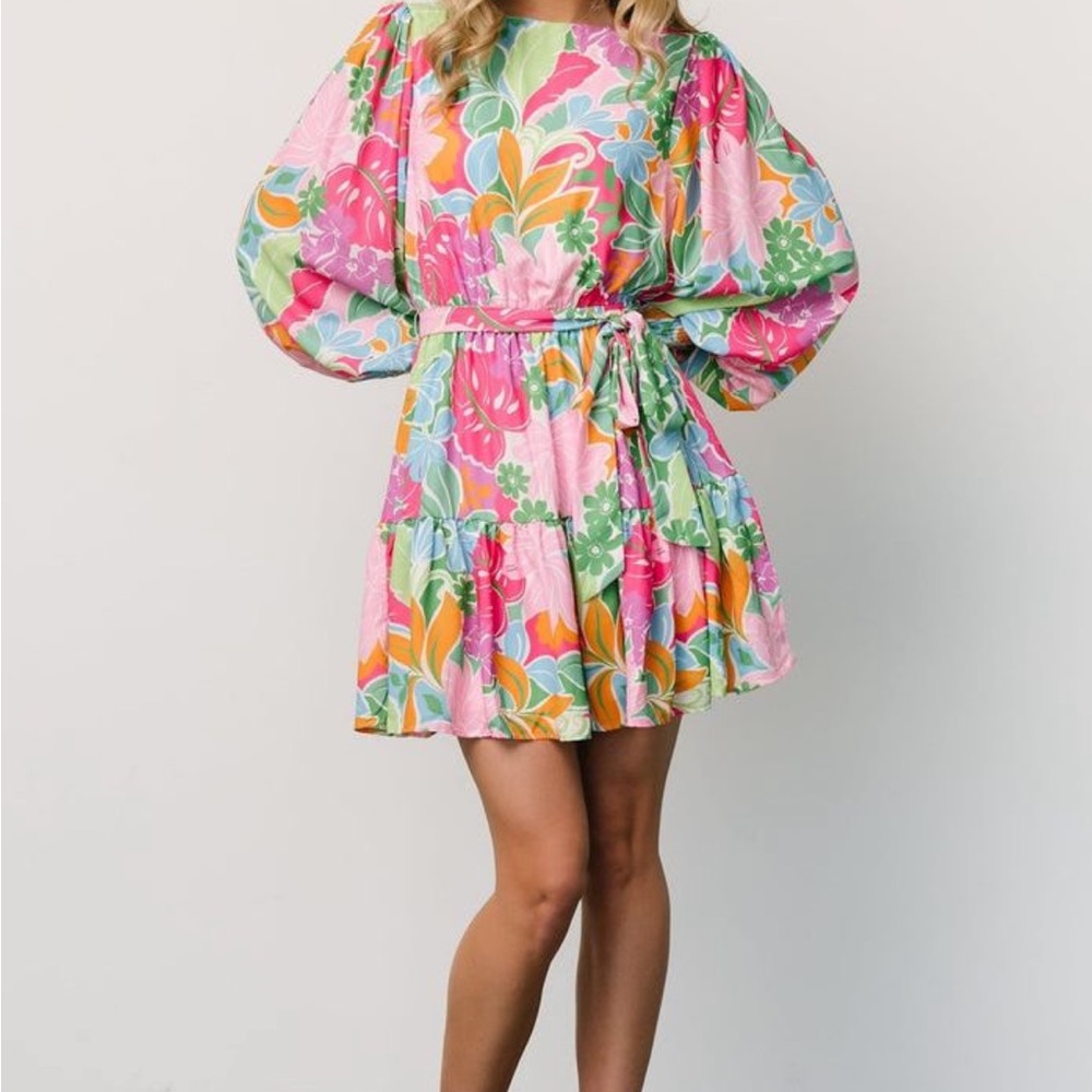 Flying Tomato Colorful Floral Mini Dress